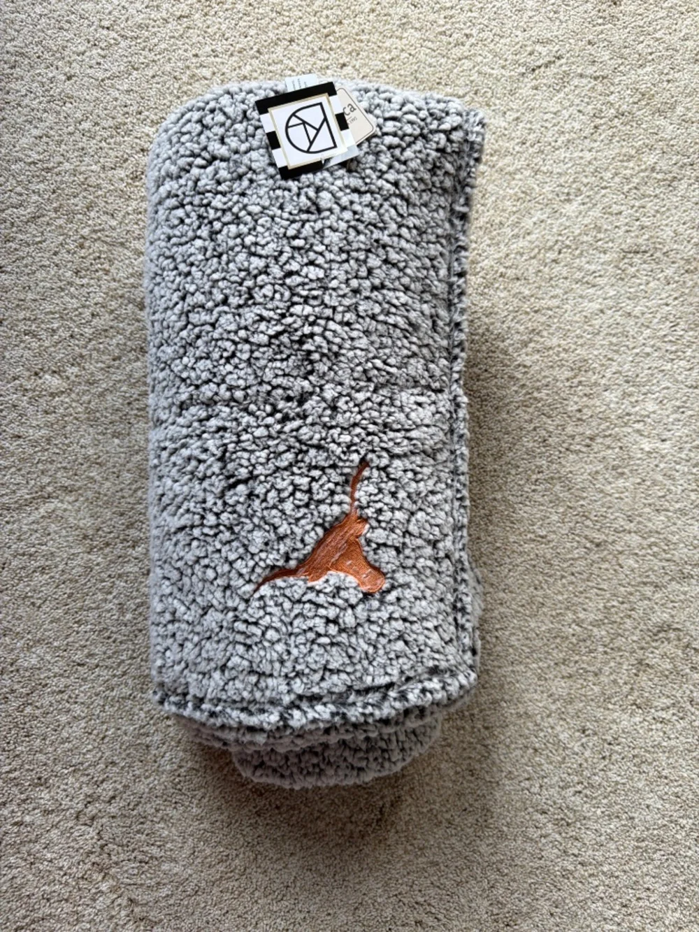 Longhorn Sherpa Blanket NWT